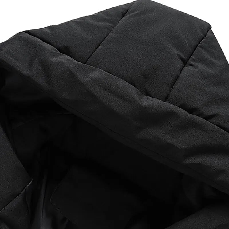Winterjacke mit Kapuze für Herren mit Taschen und Kordel