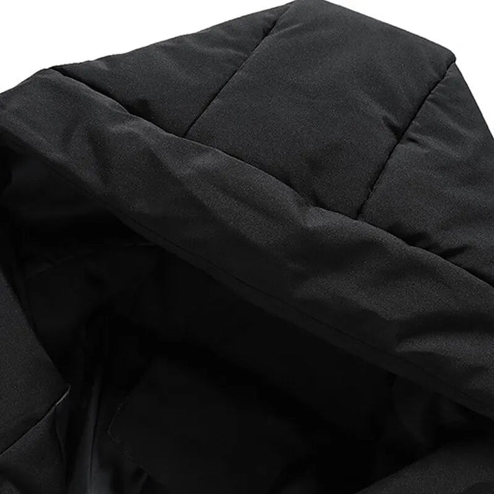 Winterjacke mit Kapuze für Herren mit Taschen und Kordel