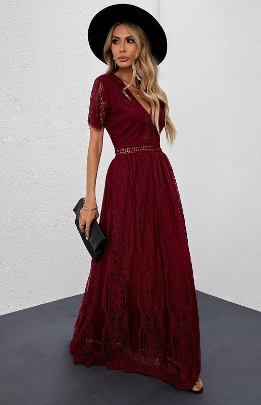Maxikleid ohne Ärmel mit Spitzen-Details für Damen | Ideal für formelle Anlässe
