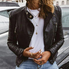 Harper | Damen Moto-Style Zip-Up Kunstlederjacke
