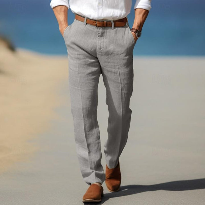 HERRLICHE PREMIUM-LINENHOSE (MIT GÜRTELSCHLAUFEN)