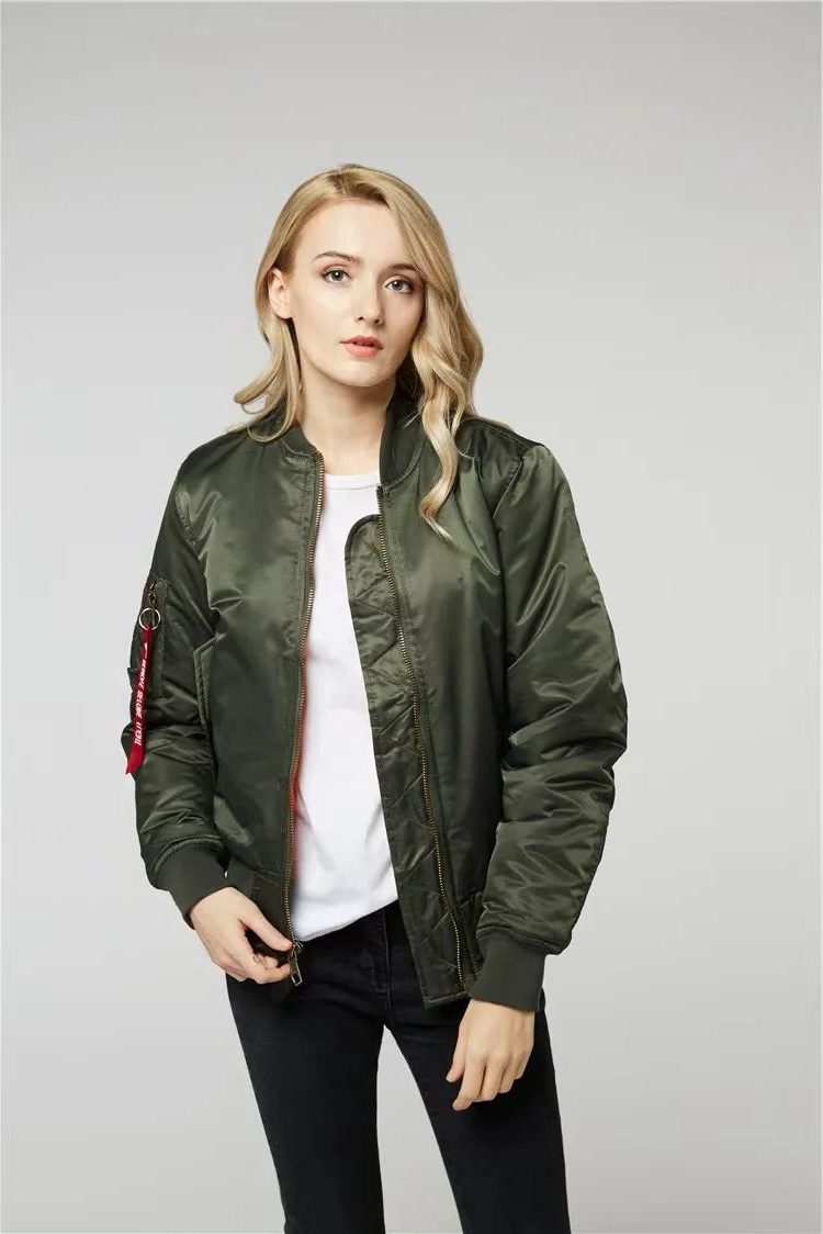 Grietje | Damen Bomberjacke mit Reißverschluss und Stehkragen